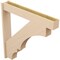 Ekena Millwork 7 1/2-in W x 48-in D x 48-in H Balboa Block Rough Cedar Woodgrain TimberThane Outlooker, Primed Tan OUTUR075X48X48BOA44RCPR - alternate 3